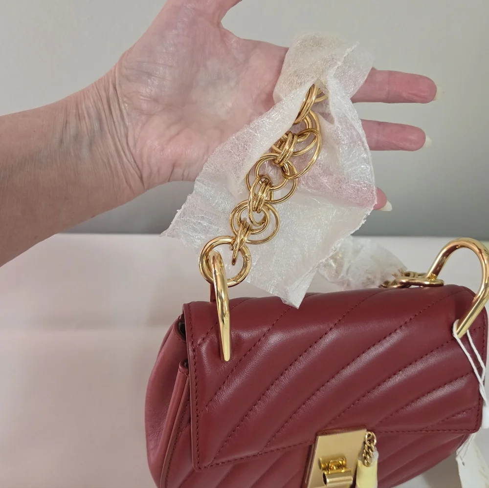 Chloe Red Leather Small Bag - Picture 3 of 9